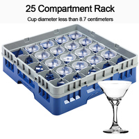 QH QH-25E2 Égouttoir demi-plateau 25 compartiments pour assiettes et verres, en plastique, pour cuisine de restaurant, compatible lave-vaisselle