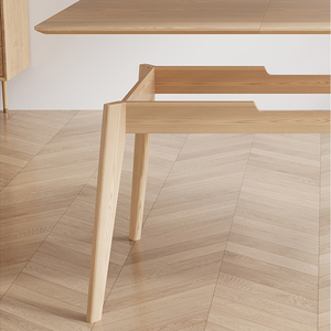 <span class=keywords><strong>Table</strong></span> à Manger Moderne Extensible en Bois Massif de Style Nordique, Meuble pour Maison et Restaurant <span class=keywords><strong>avec</strong></span> Plateau en Marbre - Product Image 6