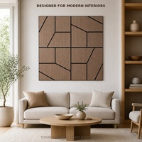 Panneaux muraux acoustiques 3D modernes en MDF PET, revêtement décoratif modulaire pour salon, chambre, hôtel, appartement