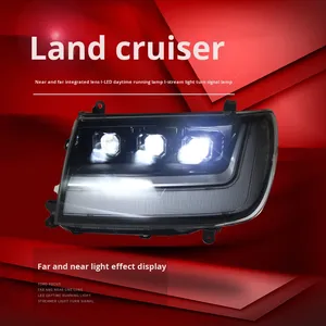 Nouvel ensemble de phares pour LC100 98-07, 4700, avec feux de jour LED modifiés et clignotants séquentiels, nouveaux phares LED - Product Image 5