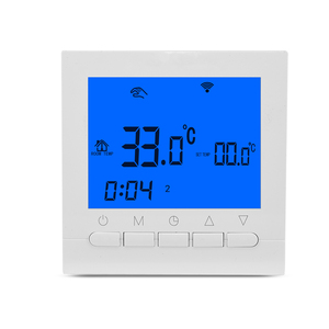 Thermostat numérique pour chauffage au sol électrique, contrôle par application Tuya, commande vocale, matériau PC, pour hôtel - Product Image 1