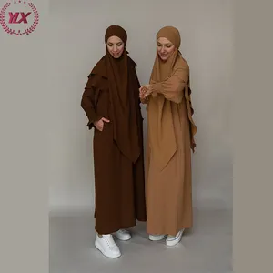 कस्टम इस्लामी कपड़े मध्य पूर्व लेडी Thobe हिजाब प्रार्थना बल्ले आस्तीन महिलाओं Abaya के लिए प्रार्थना पोशाक लड़कियों