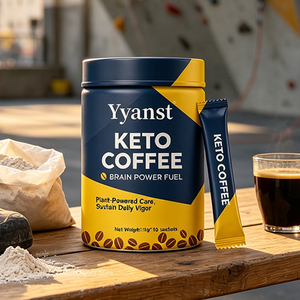 Café Instantáneo Keto Plant Powered Care Sustain Daily Vigor Brain Power Fuel para la Mañana, Estudio, Trabajo y Viajes 10g*10 - Product Image 6