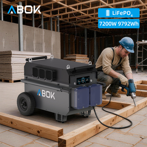 โรงงาน ABOK จำหน่ายโดยตรง สถานีไฟฟ้าพกพา LiFePO4 7200W 9792Wh เครื่องกำเนิดไฟฟ้าพลังงานแสงอาทิตย์ แยกเฟส 120V 240V สำหรับใช้งานเชิงพาณิชย์แบบออฟกริด - Product Image 1