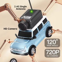 Мини-радиоуправляемая машинка FPV 2.4G с камерой и передачей видео в реальном времени через приложение, электрическая машинка на пульте управления