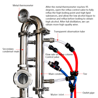 Alambic de distillation électrique domestique 15L, 25L, 33L, 50L, 70L, 98L pour la rectification du brandy avec colonne de reflux