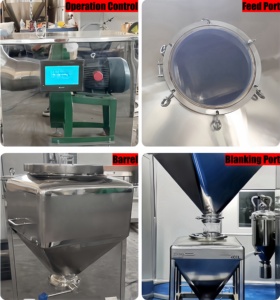 3D dọc phòng thí nghiệm loại bột <span class=keywords><strong>Cone</strong></span> <span class=keywords><strong>Mixer</strong></span> thép không gỉ máy sấy cho polylactic axit vuông xi lanh <span class=keywords><strong>Mixer</strong></span> thiết bị - Product Image 5