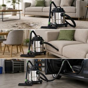 เครื่องดูดฝุ่นอุตสาหกรรมแบบถัง รุ่น K-D/W สำหรับใช้ในครัวเรือนและเชิงพาณิชย์ แบบพกพา ใช้ได้ทั้งแบบเปียกและแบบแห้ง พร้อมไส้กรอง HEPA กำลังไฟ 1200 วัตต์ - Product Image 3