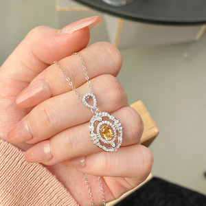 9 Colliers Pendentifs Vintage en Pierres Précieuses Colorées, Argent Sterling 925, Pierre Naturelle Améthyste Coupe Ovale 4*6mm, Bijoux Élégants - Product Image 4