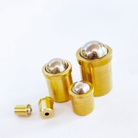 Piston à ressort en laiton, type marche-à-marche, broche de positionnement cylindrique, filetage interne M3 M4 M5, boulon à ressort pour fixation CNC