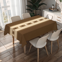 Nappe rectangulaire jetable en PVC tissé, motif imprimé, couleur personnalisée, imperméable et résistante à l'huile