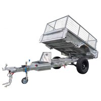 Remorque basculante hydraulique GOTRAILER neuve 8x5 pieds, essieu simple, 1800 kg, châssis en acier robuste avec côtés amovibles