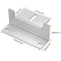 Corigy RV Montage Support noir en forme de Z Support de montage de panneau solaire pour caravane de bateau