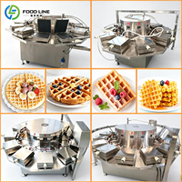 Machine à gaufres fourrées commerciale, ligne de production automatique de gaufres à petite échelle