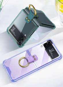 Étui de téléphone en cuir pour <span class=keywords><strong>Galaxy</strong></span> <span class=keywords><strong>z</strong></span> flip 5 4 étui/étui de téléphone en cuir plié avec support d'anneau pour étui SAM <span class=keywords><strong>Galaxy</strong></span> zfold 4 5 - Product Image 6