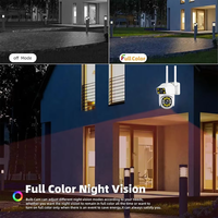 Double objectif et double écran Tuya Smart Camera Outdoor IP67 Full Color Night Vision Alarm Voice Support Multi-user View