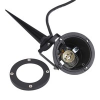 Lampe de jardin S1001 à ampoule GU10 7W, étanche, isolée classe II, fluorescente, IP65 avec piquet, garantie 3 ans
