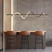 Lampes suspendues LED modernes en spirale PM Design Models, or noir, pour table, salle à manger, cuisine, bar, décoration intérieure, lustre LED