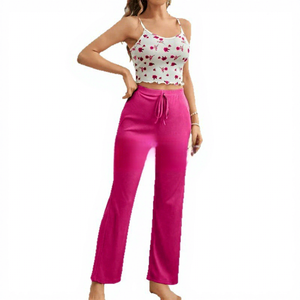 Nuovi Pigiami da <span class=keywords><strong>Donna</strong></span> all'Ingrosso, Stile Europeo e Americano, Comodi Pantaloni Casual, Set Due Pezzi - Product Image 5