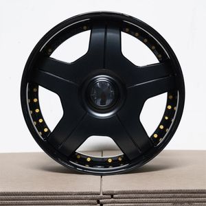 Classic Five Spoke Deep Dish Three Piece Forged Aluminium Alloy Rim With Wheel Center Cap Universal Fit Aftermarket Passenger - Product Image 2