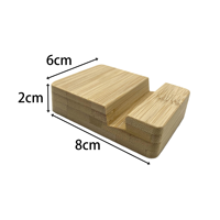 Support de téléphone portable en bambou, support de téléphone portable en bois portable pour bureau, logo personnalisé