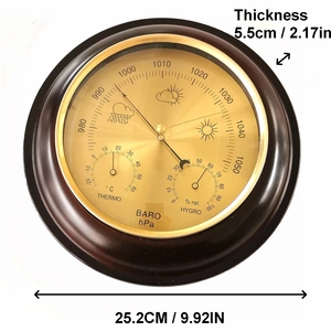 Termómetro, Barómetro e Higrómetro Ambient <span class=keywords><strong>Weather</strong></span> DWS301 con Madera de Cerezo - Product Image 2