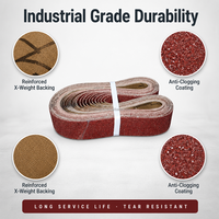 Bande abrasive en oxyde d'aluminium rouge de qualité supérieure 2100x50mm 2x82 pouces pour le polissage industriel du métal et du bois