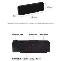 AIKS Horloge numérique électronique à projection LED grand écran, design minimaliste moderne, en ABS, avec thermomètre et alarme, idéale pour l'export.