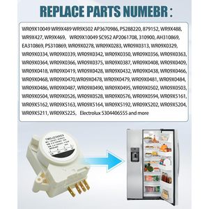 Minuteur de dégivrage WR9X489 120VAC 50/60Hz pour réfrigérateur, pièce de rechange - Product Image 3
