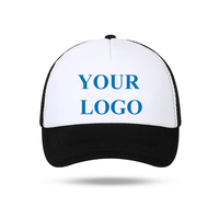 Gorra de malla de 5 paneles estilo camionero informal de verano para niños con logotipo y personaje bordados en 3D