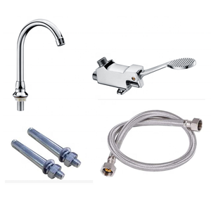 Latón Valvula <span class=keywords><strong>De</strong></span> Pedal <span class=keywords><strong>De</strong></span> Control <span class=keywords><strong>De</strong></span> pie grifo con pico para <span class=keywords><strong>Baño</strong></span> - Product Image 1