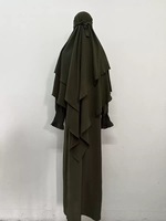Robe Abaya Modeste Deux Pièces avec Voile Hijab et Châle pour Femmes Musulmanes Grande Taille Vente en Gros Vêtements Islamiques Kaftan Robe de Luxe