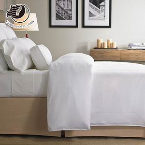 Sábana blanca egipcia de algodón para cama, juego de fundas de edredón para Hotel, a rayas - Product Image 1