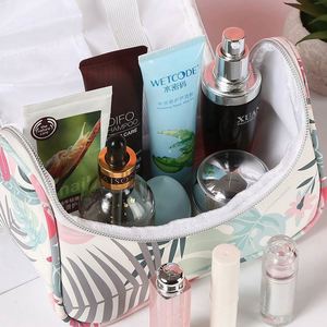 Bolsa de Almacenamiento de Cosméticos de Viaje de Gran Capacidad con Estampado de Moda, Bolsa de Maquillaje Portátil con Asa - Product Image 5