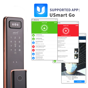 Face Recognition Lock With <strong>Camera</strong> Cerradura Inteligente APP Fingerprint Smart <strong>Door</strong> Lock Digital Card Real Time Video <strong>Intercom</strong> - Product Image 5