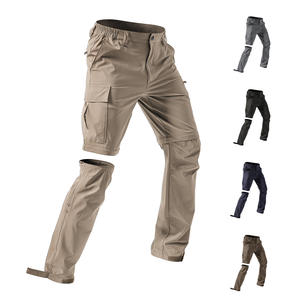 사용자 정의 야외 남자의 블랙 카키 컨버터블 분리형 6 포켓 통기성 지퍼 오프 방수 캐주얼화물 바지 남성 - Product Image 1