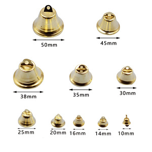 <span class=keywords><strong>Mini</strong></span> Campanas Doradas de 10mm-50mm, Hechas a Mano, de Metal, para Decoración de Árboles de Navidad, Adornos Colgantes para Mascotas, Manualidades, Regalos - Product Image 3