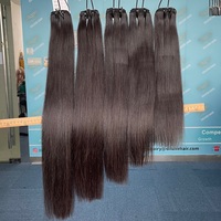 Cheveux Diluxe 100% naturels non traités, cheveux humains bruts vietnamiens, 10 à 32 pouces, lisses et soyeux, mèches à double trame.