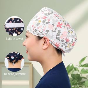 महिलाओं के लिए 100% कपास सौंदर्य सैलून नर्स स्क्रब कैप आकार एडजस्टेबल डेंटल स्क्रब कैप आकार एडजस्टेबल डेंटल स्क्रब टोपी पुरुषों के लिए - Product Image 4