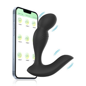 Vente en gros App Control Male Prostate Massager 10 Modes Vibrant Anal Butt Plug Anneau Vibrateur pour Hommes Sex Toys - Product Image 1