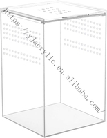 Vente en gros de cage à tarentule personnalisée pour petit animal de compagnie boîte à reptiles en plexiglas pour alimentation en araignée à sauter boîtier en acrylique transparent