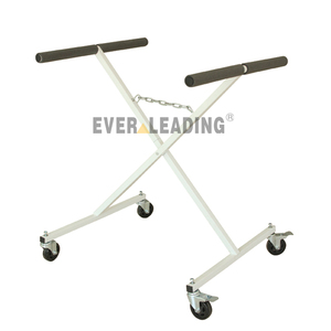 Support de peinture mobile pliable en métal robuste avec finition thermolaquée et 4 roues pivotantes en PP pour atelier de réparation automobile - Product Image 3
