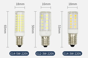 Ampoule LED E14 E12 en céramique PVC 3W 5W 7W 9W 3 couleurs pour réfrigérateur, hotte aspirante, machine à coudre, plafonnier, <span class=keywords><strong>bougie</strong></span>, lustre - Product Image 6