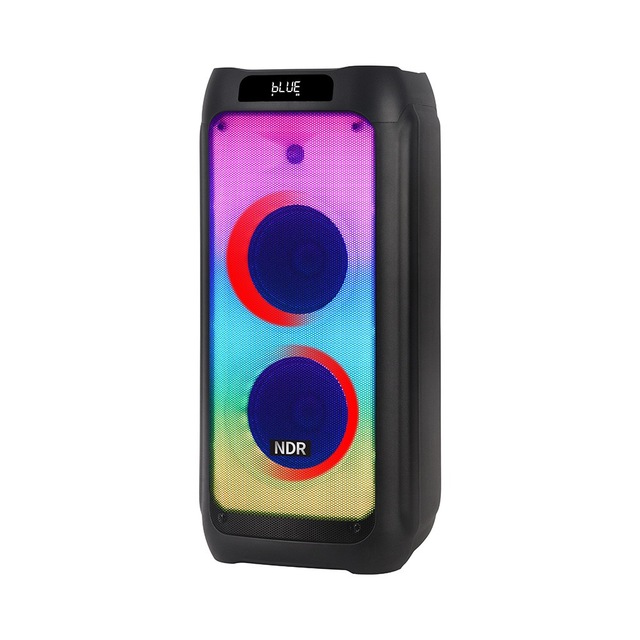 New NDR-1608 8 Inch Bass-speaker-wireless Small Square Microphone Unique Blue Tooth Party Portable Wireless Speakers Rgb Led