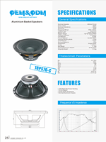 VAMAV YX18X451 18 Pulgadas Ferrite Woofer 1800W 4.5" Subwoofer de bobina de voz para rendimiento altavoz de audio profesional de
