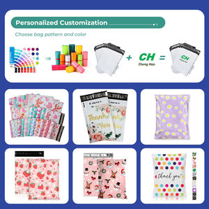 Sacs d'expédition <span class=keywords><strong>express</strong></span> en polyéthylène recyclable de 0,5 mil d'épaisseur, personnalisés avec logo doré ChengHao, autocollants, pour l'emballage industriel - Product Image 5