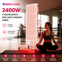 Panneau de luminothérapie rouge haute puissance 2400W, 7 longueurs d'onde, avec support mobile et 480 LED