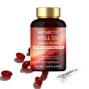Suplemen Kapsul Lunak Minyak Krill Antartika Omega 3 Halal OEM <span class=keywords><strong>Astaxanthin</strong></span> 1000mg 2000mg Softgel Minyak Krill - Product Image 1
