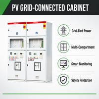 Armoire de mesure photovoltaïque connectée au réseau avec affichage numérique et boîtier métallique gris clair pour centrale solaire - Fabricant
