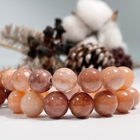 Perles de quartz Orange naturelle, vente en gros, pierres précieuses rondes, 15.5 pouces, pour la fabrication de bijoux, vente en gros